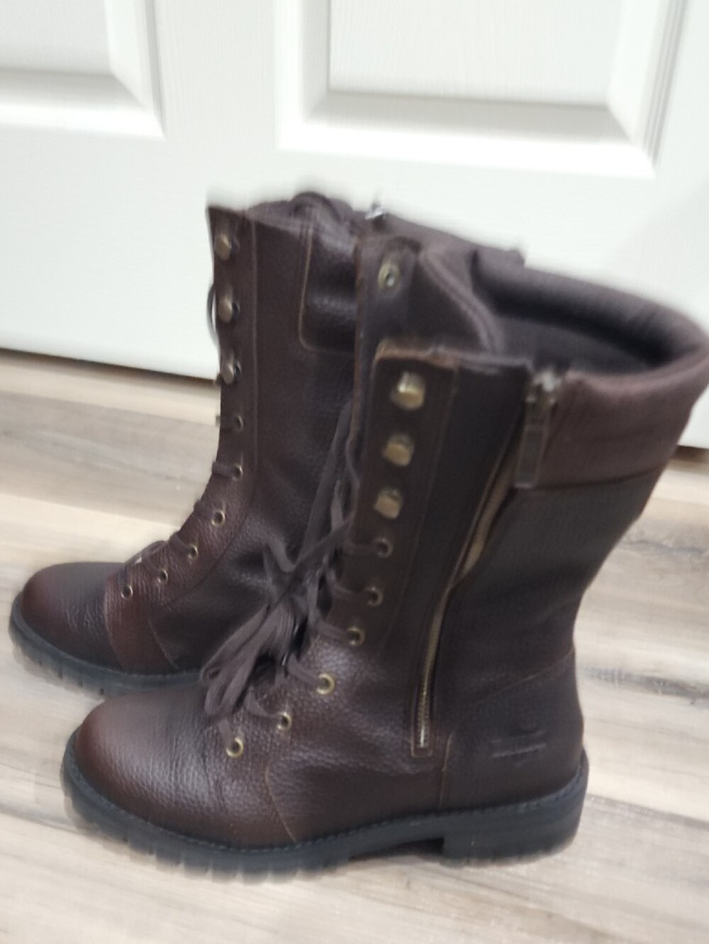 Harley-Davidson Dark Brown Lace-Up Combat Boots - Picture 6 of 6